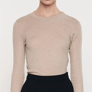 Enza costa cashmere crew in oatmeal